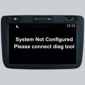 SYSTEM NOT CONFIG. CONNECT DIAG TOOL