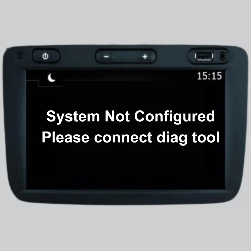 SYSTEM NOT CONFIG. CONNECT DIAG TOOL