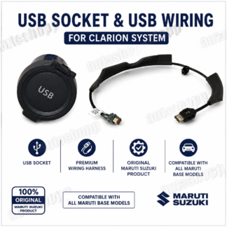 USB Socket & Wiring Harness for Maruti Suzuki Clarion Infotainment System