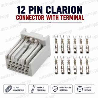 12 PIN CLARION CONNECTOR WITH TERMINAL