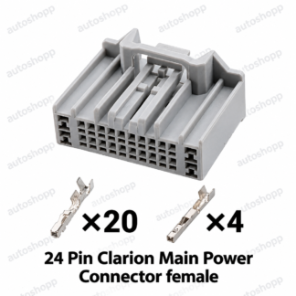 24 Pin Clarion OEM Infotainment Main Power Connector Female (with 24 Terminals)